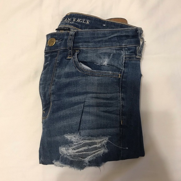 American Eagle Outfitters Denim - AE high rise medium distressed jegging